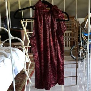 Michael Kors sleeveless red shaded top